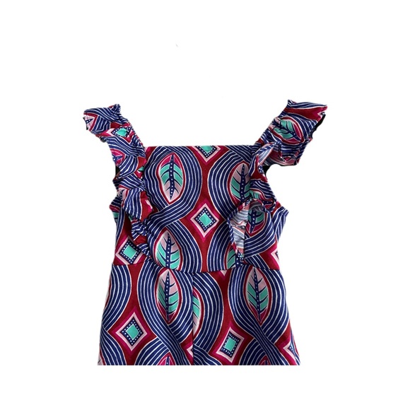 Genuine kids Osh Kosh size 3T jumper one piece. Snap legs, ruffled, sleeveless - Picture 3 of 9